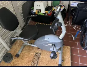 Velocity Chb-r2101g Recumbent Exercise Bike Adjustable Seat Magnetic Gray Black