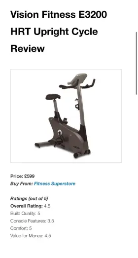 E3200 Vision Fitness Bike