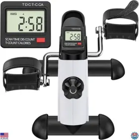 B0dsrlrht6 Visit The Tabeke Store Under Desk Bike Pedal Exerciser - Mini Arm/leg Workout With Lcd Display
