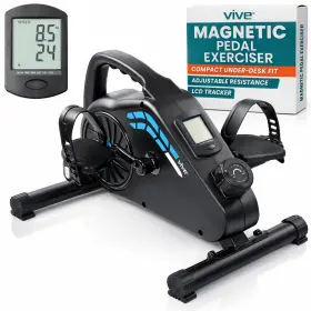 Vive 810113574127 Under Desk Exercise Bike - Black