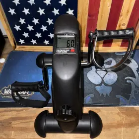 M010033 Wakeman Digital Sit Down Pedal Exerciser Adjustable Resistance Knob Work Out Legs Arms