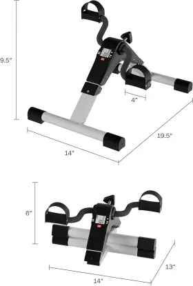 W010036-1 Wakeman Fitness Folding Pedal Exercise Bike With Electronic Display #2