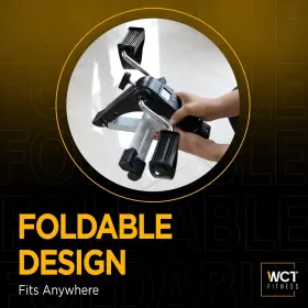 Wct Fitness 895097963771 Mini Exercise Bike With Monitor - Under Desk Pedal Exerciser Foldable And P #2