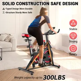 Wenoker 768795777711 Exercise Bike Stationary For Home Indoor With Silent Belt D #2