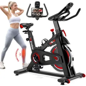 Wenoker 768795777711 Exercise Bike Stationary For Home Indoor With Silent Belt D