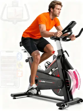 Jc306 Wenoker Exercise Bike Magnetic Resistance Stationary For Home App Sync Indoor B