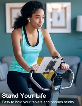 Woleyi 744111012384 Exercise Bike Tablet Holder For Peloton Gooseneck Treadmill Mount - Spin #2