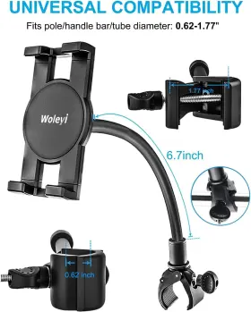 Woleyi 744111012384 Exercise Bike Tablet Holder For Peloton Gooseneck Treadmill Mount - Spin #3
