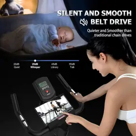 Xmsj 313114822872 Indoor Exercise Cycling Bike With Silent Belt Drive System Brake Pad Stationary #3