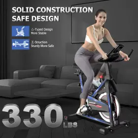 Xmsj 313114822872 Indoor Exercise Cycling Bike With Silent Belt Drive System Brake Pad Stationary