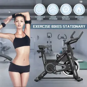 Xmsj 744759680860 Exercise Bike - Indoor Cycling For Home Gym With Tablet Holder And Lcd Moni #3