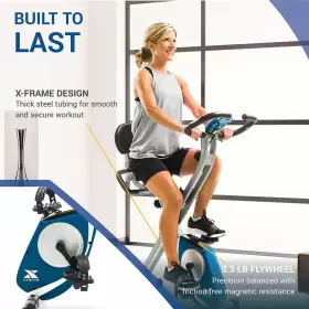 135416 Xterra Fitness Folding Exercise Bike 225 Lb Weight Capacity Cordless Battery Powe #2