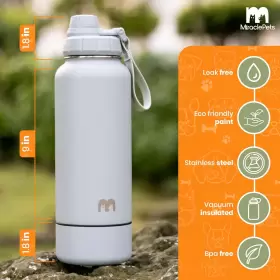 Fb150 Xterra Fitness Portable Dog Water Bottle With Bowl Attached 32oz Sleeve Stainless Steel Wa
