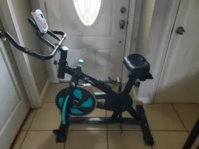 96115-1 Xtremepowerus Indoor Cycling Spin Bike Model Aqua/black