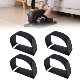 Yiqianhome 702837898668 2pcs Non-slip Adjustable Ellipse Pedal Straps Secure Stability Leg Exerciser