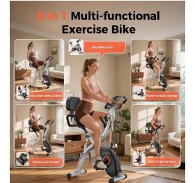 Yosuda Yso-x-04 Folding Exercise Bike Lcd Display Resistance Bands Adjustable
