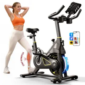 Bc710 Ypoo Exercise Bike With Comfortable Seat Cushion Low Noise For Home 330 Lbs