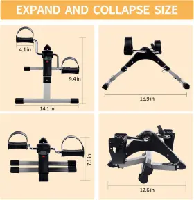 Yssoa 840166280485 Pedal Exercise Bike Under Desk Exerciser Portable Mini #2