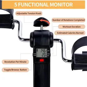 Yssoa 840166280485 Pedal Exercise Bike Under Desk Exerciser Portable Mini #3