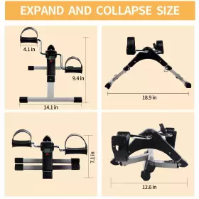 Sofitnpedal21bs Yssoa Folding Pedal Exercise Bike Under Desk Exerciser Mini Exer #2