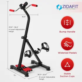 Zidafit 756940282531 Adjustable Pedal Exerciser Bike For Seniors - Hand Arm Leg And Knee Therapy #2