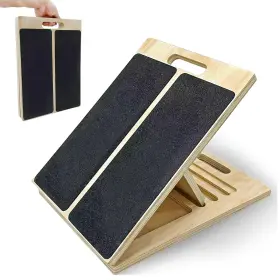 Zihvfzu 768399967396 Portable Wooden Slant Board For Calf Stretchingadjustable Incline Stretc