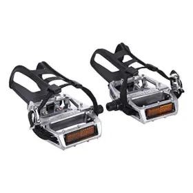 Zk-we 796168158010 Bike Pedals With Clips And Straps For Outdoor Cycling Indoor Stationary