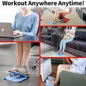 Zufumi 658370693362 Mini Foldable Leg Exerciser Portable Foot Pedal Exercise Machine Under Blue #3