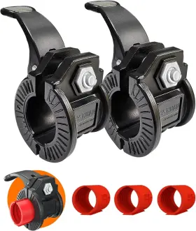Zy-huan 746197623195 Barbell Clips 1 Inch Quick Release Weight 23/24/25/28/30mm Black Red