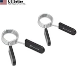 Prosourcefit Olympic Barbell Spring Clip Collar 2-INCH 1 Pair, Black/silver. Fixed Price $17.16.