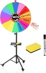 24-INCH Spinning Prize Wheel, Storable Doodle Game Spinner, Adjustable 34"-. Fixed Price $84.31.