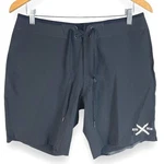 Athletic Recon Board Shorts Mens 32 Black Tactical Logo Lace Up Swim Trunks. Fixed Price $8.05.