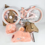Glerc Sasha 16" Kids Bike With Training Wheels, Doll Seat & Basket Rare Peach. Fixed Price $100.00.