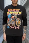 Vintage Harley Davidson Tee Shirt 90 One Life Bike Large Gently Used. Fixed Price $74.95.