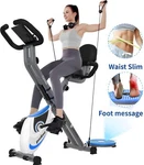 Pooboo Home Stationary Magnetic Resistance Exercise Bike Foldable Training Cycle. Fixed Price $199.99.