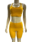Peloton 2 Piece Workout Set Outfit Sports Bra Cadent 7" Pocket Bike Shorts Nwts. Fixed Price $55.19.