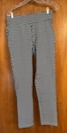 Women's Stretch Ankle Pants Leggings Sz. 14 Studio Point Blue & White Diamond. Fixed Price $10.00.