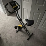 Pooboo X428 Foldable Upright Exercise Bike Black/yellow Lcd Display Magnetic. Fixed Price $119.99.
