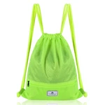 Costway Drawstring Backpack Bag Folding Sports Sack W/zipper Pocket Green. Fixed Price $15.99.