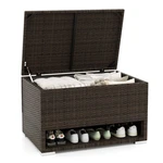 Pe Rattan Storage Bin With Waterproof Liner For Patio Cushions - Color: Brown. Fixed Price $128.98.