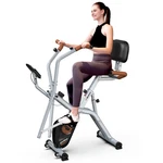 Foldable Exercise Bike Stationary With Elliptical Mode Silent Indoor. Fixed Price $196.00.