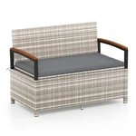 Outdoor Storage Bench Deck Box Patio Furniture With Cushion-gray Color:. Fixed Price $196.09.