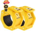 Lock-jaw Sport Barbell Collars Olympic Clamps 2 Pcs Heavy Yellow. Fixed Price $42.98.