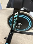 Afully A180 Upright Exercise Bike Adjustable Seat Quick Start Black/white/blue. Fixed Price $100.00.