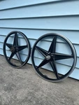 Vintage Mongoose Bicycle 20 Apse 5 Star Mags Wheels Rims Set Black. Fixed Price $120.00.