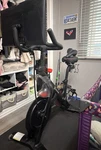 Peloton Bike Upright Exercise Black Touchscreen Magnetic Resistance. Fixed Price $450.00.