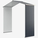 Outdoor Storage Shed Extension Kit For 7 Ft Width Grey. Fixed Price $69.99.