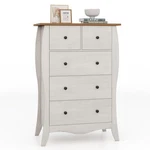 Closet Storage Organizer With 5 Folding Fabric Drawers And Anti-tipping Kit-gray. Fixed Price $134.99.