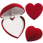 Large Hinged Red Velour Lg Domed Heart Jewelry Gift Box Earrings, Necklace, Pin. Fixed Price $11.49.