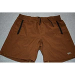 Rvca Shorts Mens Medium Brown Athletic Yoga Sport Gym Board Workout. Fixed Price $18.39.